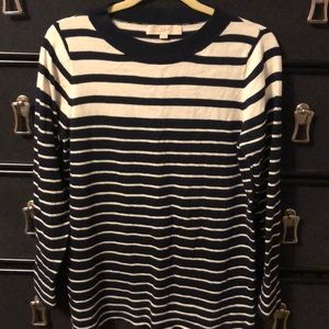 Woman’s Navy with White stripes Sweater